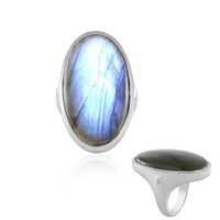 Zilveren ring met een labradoriet
