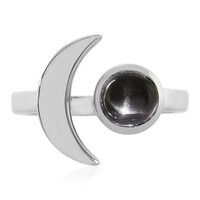 Zilveren ring met een Indische Ster Diopsied