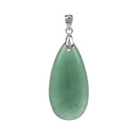 Zilveren hanger met een Groene Aventurijn