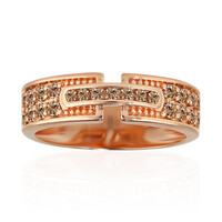 Gouden ring met SI1 Argyle Rose De France Diamanten