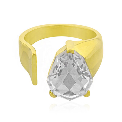 Zilveren ring met een witte kwarts (TPC)