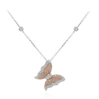 Gouden halsketting met I1 Roze Diamanten (CIRARI)
