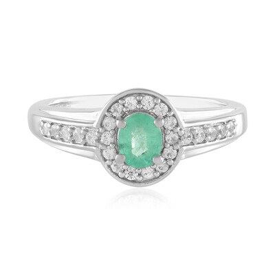 Zilveren ring met een Russische smaragd