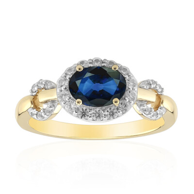 Gouden ring met een Queensland blauwe toermalijn (Remy Rotenier)