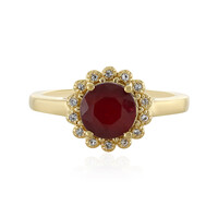 Zilveren ring met een Madagaskar Robijn