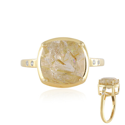 Zilveren ring met een rutielkwarts