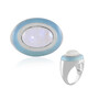 Zilveren ring met een Blauwe chalcedoon (KM by Juwelo)