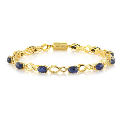 Zilveren armband met blauwe ster saffieren