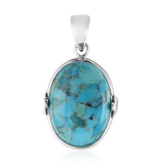 Zilveren hanger met een Blauwe Kingman Mohave Turkoois (Art of Nature)