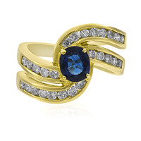 Gouden ring met een Ceylon saffier (CIRARI)