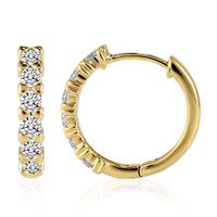 Gouden oorbellen met IF Diamanten (D)