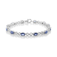 Zilveren armband met blauwe saffieren