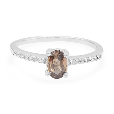 Zilveren ring met een kaneel zirkoon