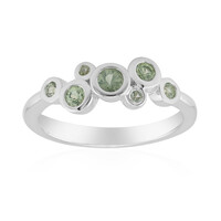 Zilveren ring met een Groene Tuléar Saffier (Pallanova)