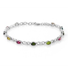 Zilveren armband met toermalijnen