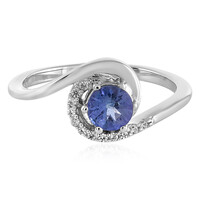 Zilveren ring met een tanzaniet