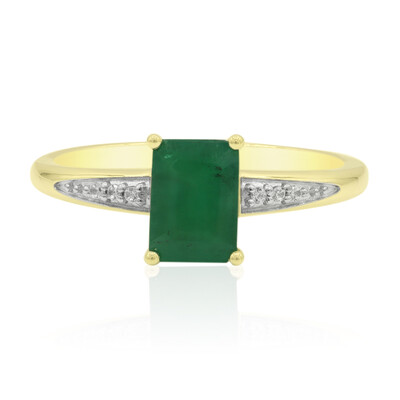 Gouden ring met een Zambia-smaragd