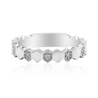 Zilveren ring met zirkonen