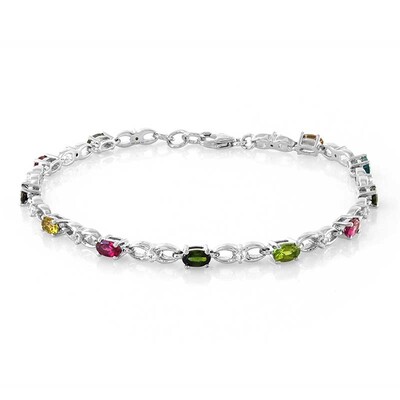 Zilveren armband met toermalijnen