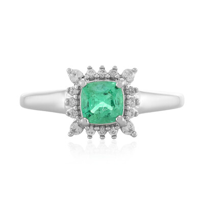 Zilveren ring met een Ethiopische smaragd (MONOSONO COLLECTION)