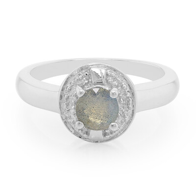 Zilveren ring met een spectroliet