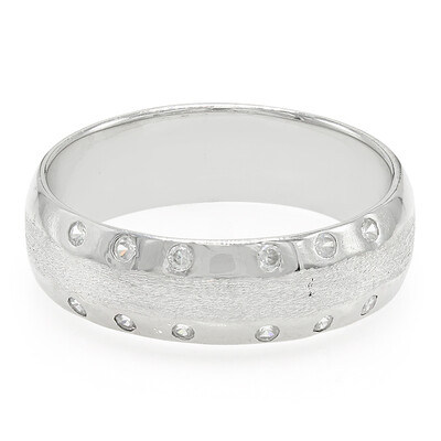 Zilveren ring met zirkonen