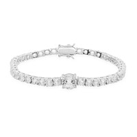 Zilveren armband met een witte topaas