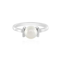 Zilveren ring met een zoetwater kweekparel