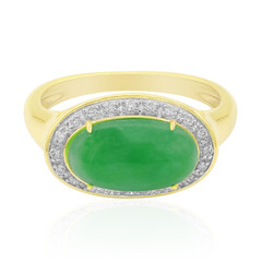 Gouden ring met een Koninklijke Jadeiet