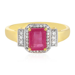 Zilveren ring met een Madagaskar Roze Saffier