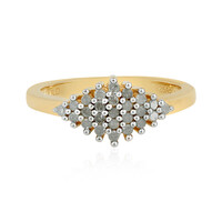 Zilveren ring met I3 (I) Diamanten