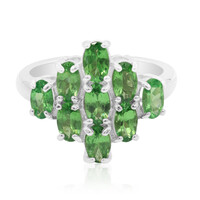 Zilveren ring met tsavorieten