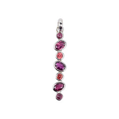Zilveren hanger met rhodolieten