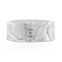 Zilveren ring met zirkonen
