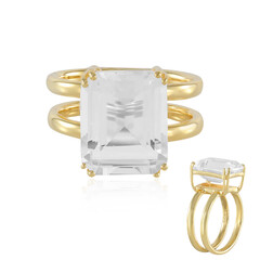 Zilveren ring met een witte topaas