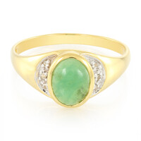 Zilveren ring met een keizerlijk chrysopraas