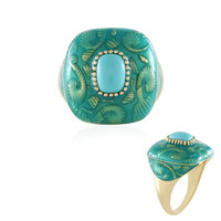 Zilveren ring met een Sleeping Beauty Turkoois (Adela Silber)