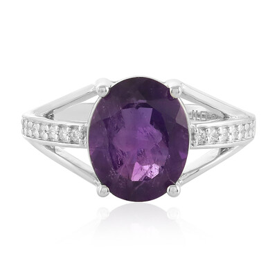 Zilveren ring met een amethist