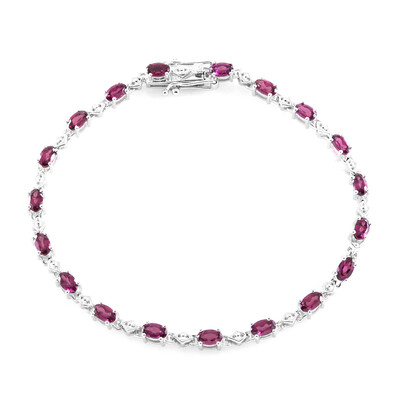 Zilveren armband met rhodolieten