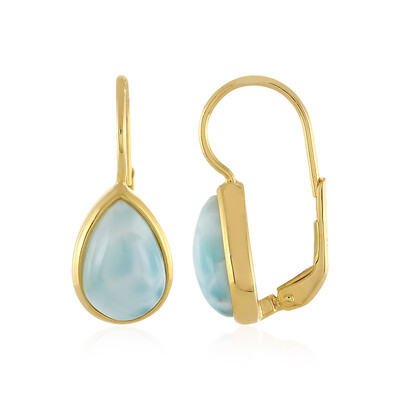 Zilveren oorbellen met larimaren (MONOSONO COLLECTION)