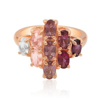 Zilveren ring met een rhodliet