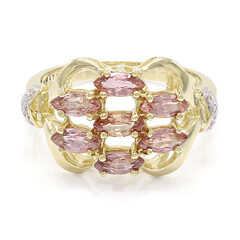 Gouden ring met Onverhitte Padparadscha Saffieren (AMAYANI)