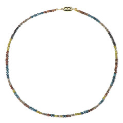 Zilveren halsketting met Fancy diamanten(Adela Silber)