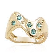 Gouden ring met Zambia-smaragdstenen (de Melo)