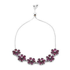 Zilveren armband met rhodolieten
