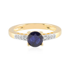 Zilveren ring met een Madagaskar Blauwe Saffier