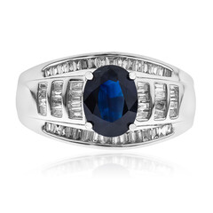 Gouden ring met een Ceylon saffier (CIRARI)