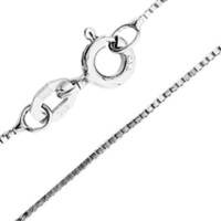 Witgoud ketting - 45 cm - 1,5g