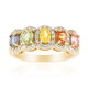 Zilveren ring met een groene saffier