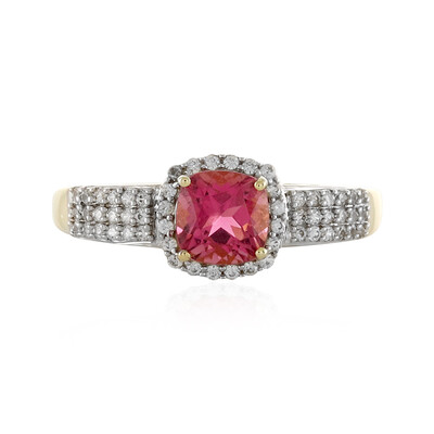Gouden ring met een roze toermalijn (Adela Gold)